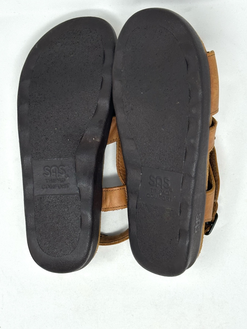 SAS Tripad Comfort Brown Leather Adjustable Strap Sandals Women Sz 7 - Picture 10 of 10